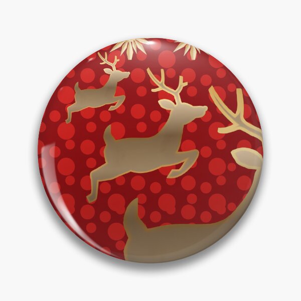 Item preview, Golden Reindeer Christmas Pattern – Festive Holiday Red Design designed and sold by HopeAndHustle.