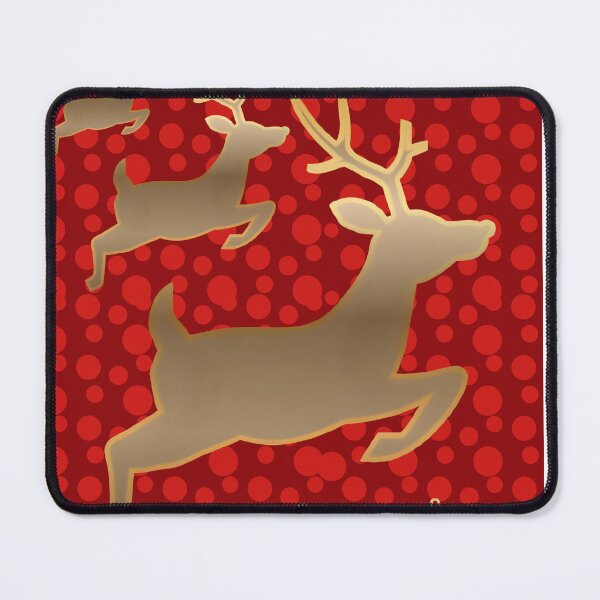 Item preview, Golden Reindeer Christmas Pattern – Festive Holiday Red Design designed and sold by HopeAndHustle.