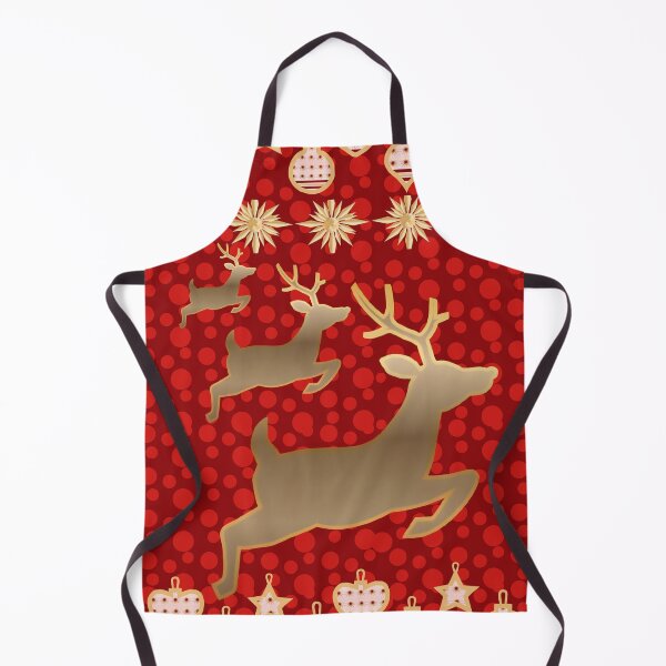 Item preview, Golden Reindeer Christmas Pattern – Festive Holiday Red Design designed and sold by HopeAndHustle.
