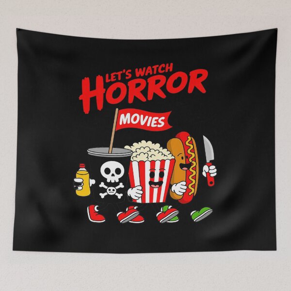 Item preview, Lets Watch Halloween Horror Movies Spooky Ghost Skeleton designed and sold by FndPardaL.