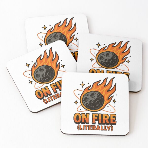 Item preview, On Fire (Literally) - Funny Meteor Space Pun Design designed and sold by inkoutninja.