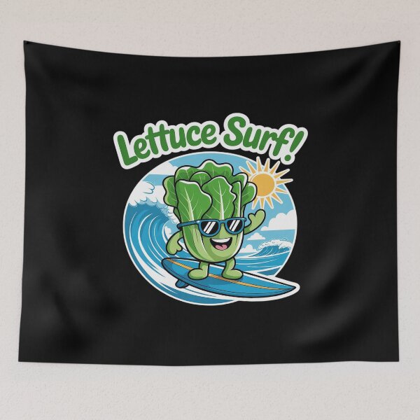 Item preview, Lettuce Surf Funny Pun Surfing Salad designed and sold by FndPardaL.