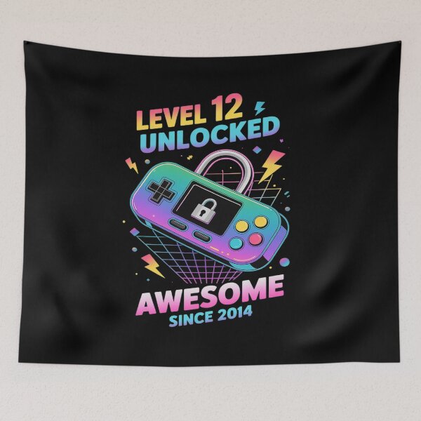 Item preview, Level 12 Unlocked Awesome 2014 12th Birthday Boy Game Gaming designed and sold by FndPardaL.