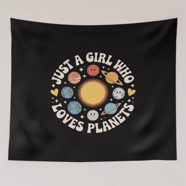 Item preview, Just A Girl Who Loves Planets designed and sold by GalaFunny.