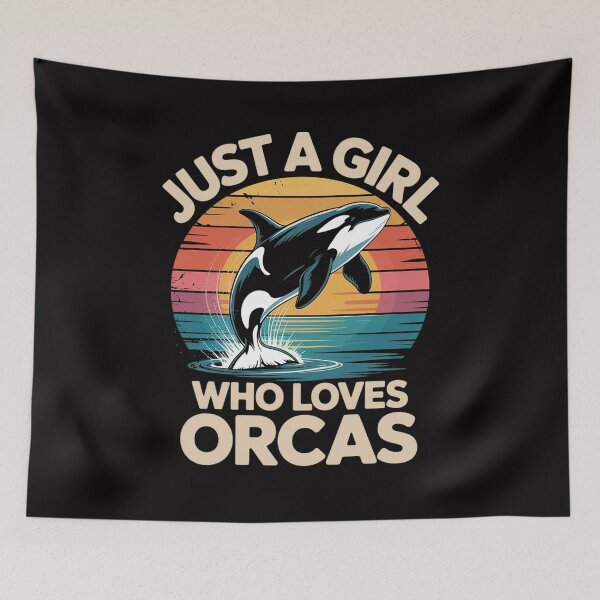 Item preview, Just a Girl Who Loves Orcas designed and sold by GalaFunny.