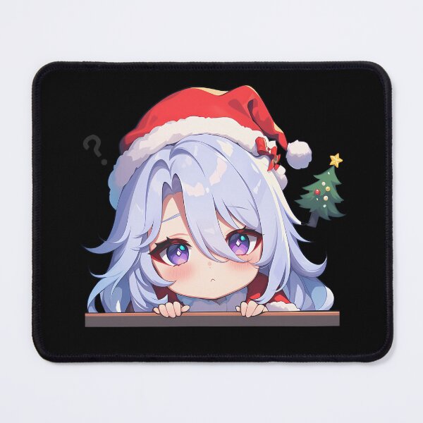 Item preview, Kamisato Ayato Genshin Impact Game Chibi Kawaii Christmas Peeker Santa Holiday Anime designed and sold by Raslbazola.