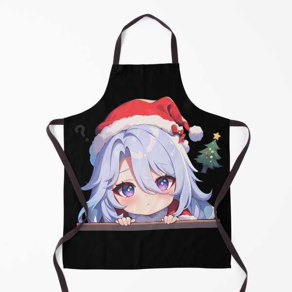 Item preview, Kamisato Ayato Genshin Impact Game Chibi Kawaii Christmas Peeker Santa Holiday Anime designed and sold by Raslbazola.