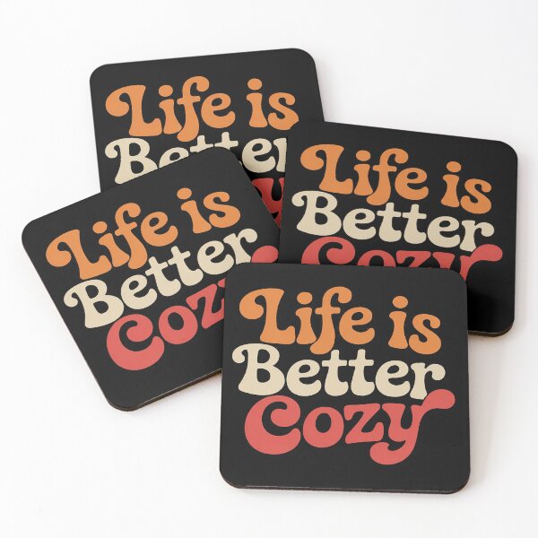 Item preview, Life is Better Cozy Comfort Text designed and sold by HardcoreTour.
