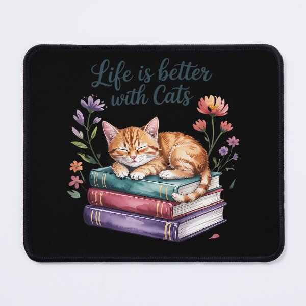 Item preview, Life is Better with Cats, Ginger Cats Lover, Books and Cats designed and sold by HardcoreTour.