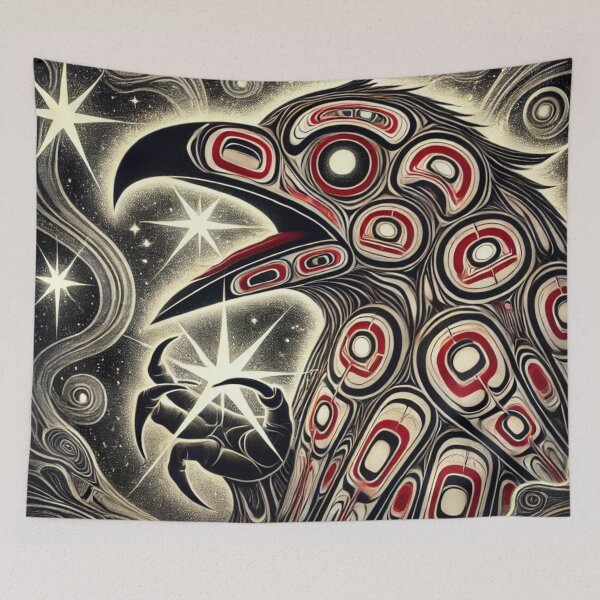 Item preview, Cosmic Raven Spirit — Northwest Coast Inspired Starborn Design designed and sold by Alaska Magick.