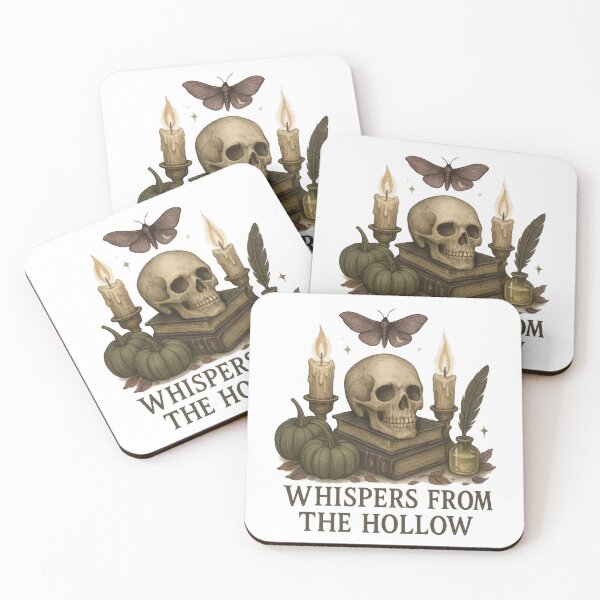 Item preview, Whispers from the Hollow - Gothic Dark Academia Skull and Candle Design designed and sold by inkoutninja.
