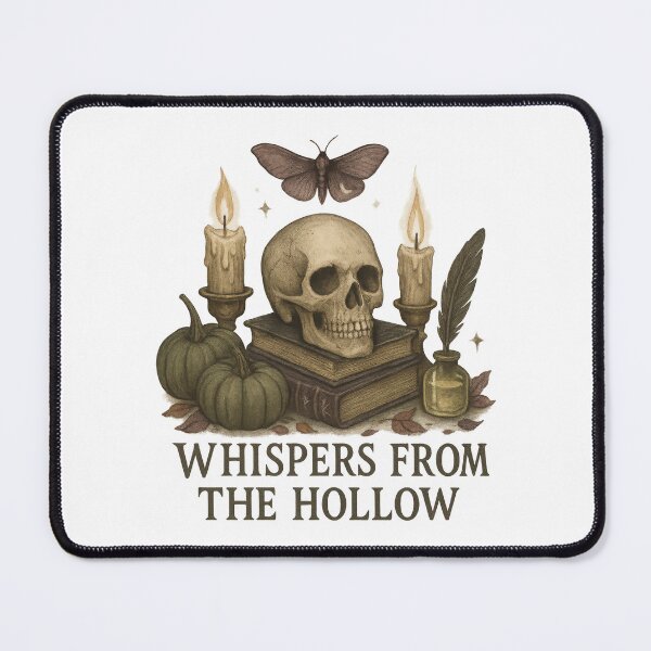 Item preview, Whispers from the Hollow - Gothic Dark Academia Skull and Candle Design designed and sold by inkoutninja.
