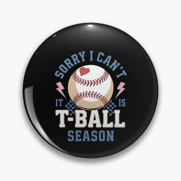 Artikelvorschau, Tut mir leid, ich kann nicht. Es ist T-Ball-Saison. Retro-Baseball mit Karomuster. entworfen und verkauft von FortuneFull.