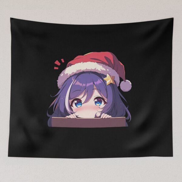 Item preview, Nozomi Princess Connect Game Anime Girl Christmas Chibi Kawaii Peeker designed and sold by Raslbazola.