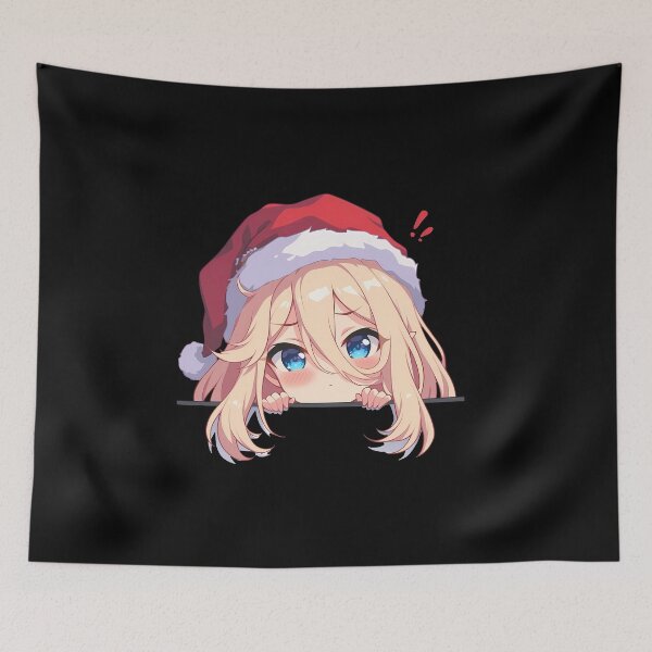 Item preview, Tsumugi Princess Connect Game Anime Girl Christmas Chibi Kawaii Peeker designed and sold by Raslbazola.