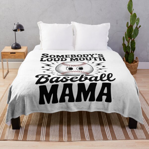 Item preview, Somebody's Loud Mouth Baseball Mama Retro sport Mom on back designed and sold by HollyBellArtSte.
