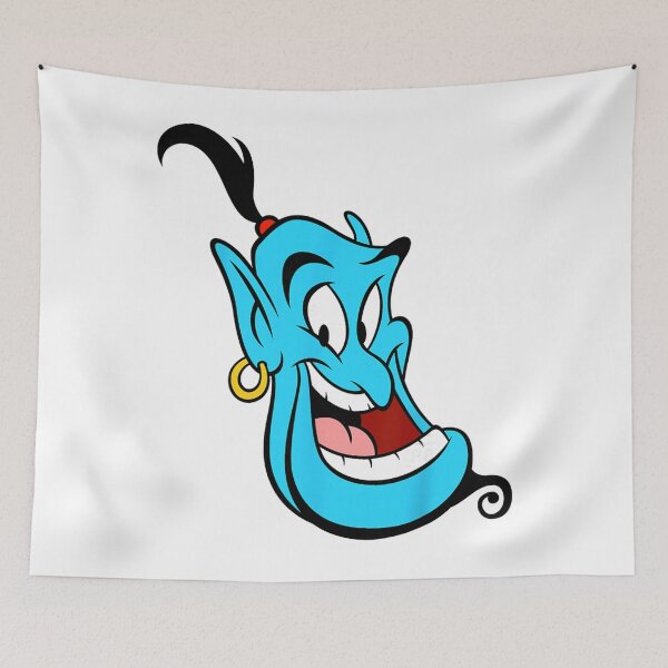 Item preview, Genie Retro Smile – Cute Blue Character Art Design designed and sold by SantoAtti.