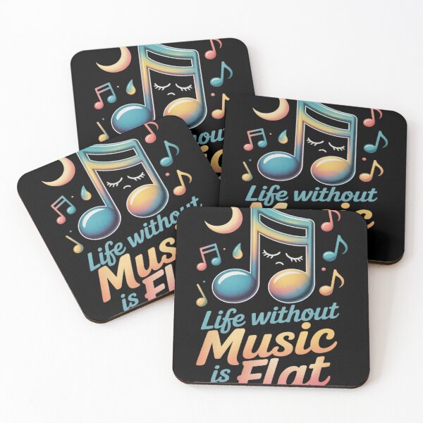 Item preview, Life Without Music Is Flat Music designed and sold by ToggleBet.