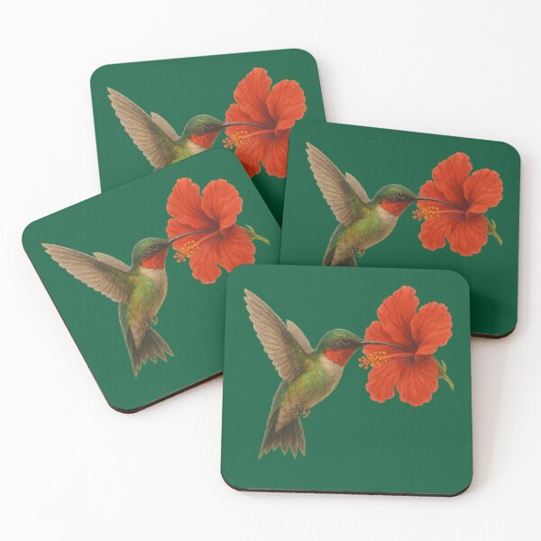 Item preview, Hummingbird Harmony – Dancing With the Red Bloom designed and sold by TheJoyfulPen.