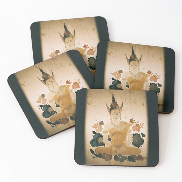 Item preview, Vintage Buddha artwork with subtle ink-like stains designed and sold by Koalangel.