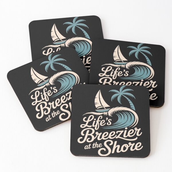 Item preview, Life's Breezier at the Shore Beach Vibes designed and sold by ToggleBet.