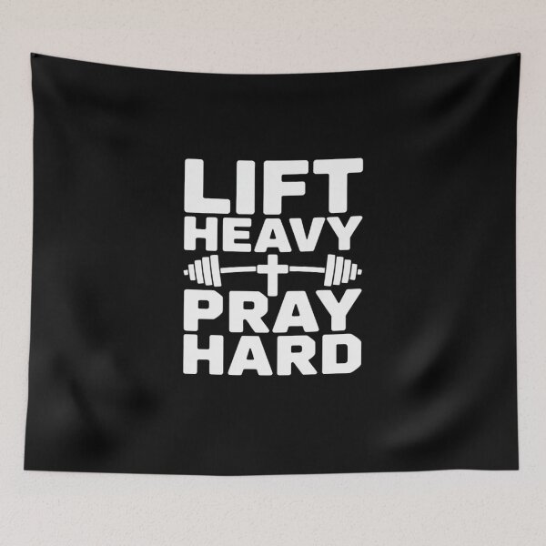 Item preview, Lift Heavy Pray Hard Gym Religious Christian Faith designed and sold by ToggleBet.