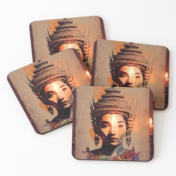 Item preview, Traditional Thai headpiece portrait in antique vintage style designed and sold by Koalangel.