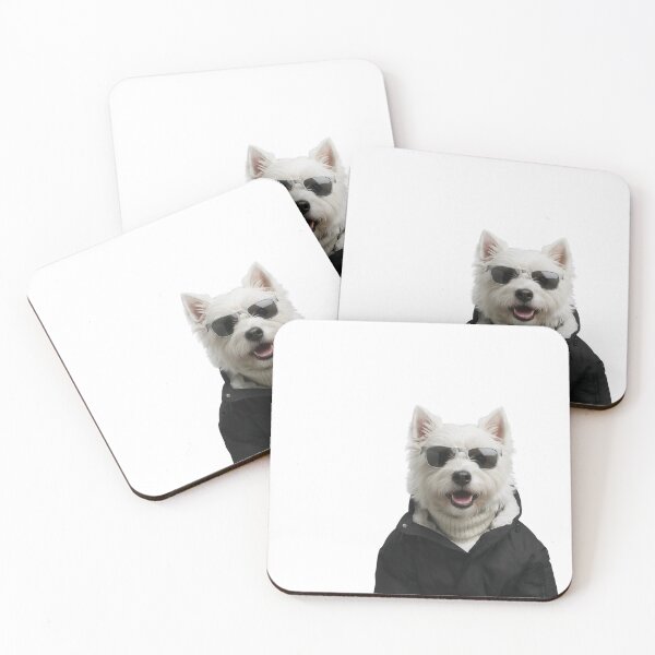 Item preview, Cool Westie Art | Sunglasses & Black Winter Jacket designed and sold by slydawgstudio.
