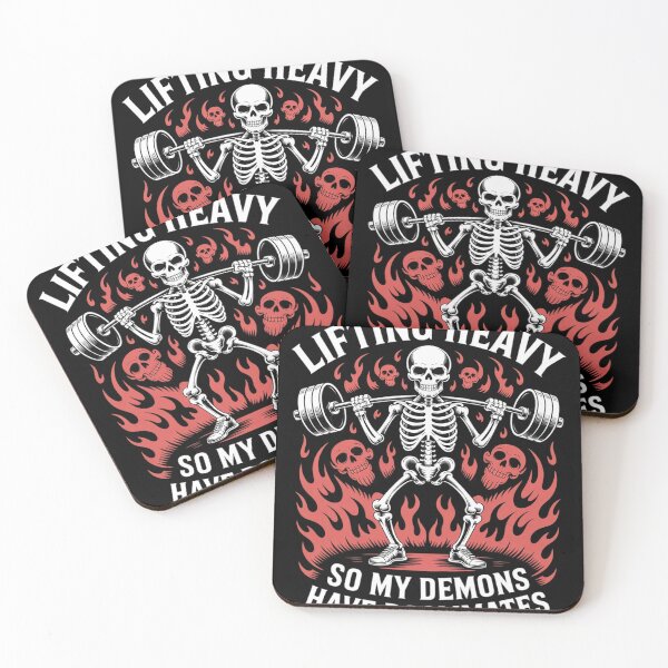 Item preview, Lifting Heavy so My Demons Have Roommate Funny Skeleton designed and sold by ToggleBet.