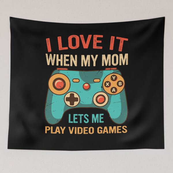 Item preview, Colorful Gamer Tee – Mom Lets Me Pla designed and sold by LarryMBrown.