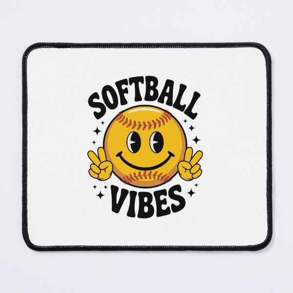 Item preview, Smile Face Softball Vibes, Game Day Softball Life Mom Retro designed and sold by khorbiasieno.