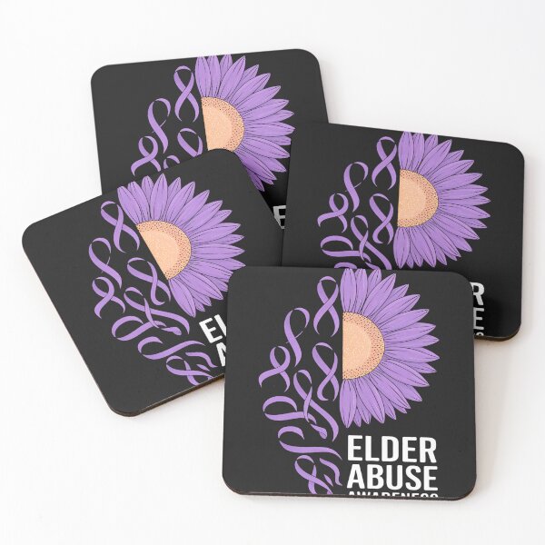Item preview, ELDER ABUSE Awareness Sunflower Purple Ribbon designed and sold by Eskomeranola.