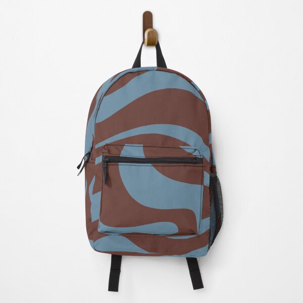 Item preview, Abstract Modern Retro Liquid Swirl Pattern in Brown and Blue designed and sold by kierkegaard.