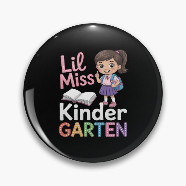 Item preview, Lil Miss Kinder Garten Girl Student with Backpack And Book designed and sold by ToggleBet.