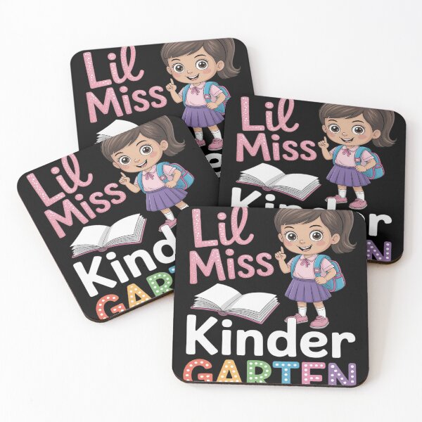 Item preview, Lil Miss Kinder Garten Girl Student with Backpack And Book designed and sold by ToggleBet.