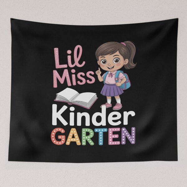 Item preview, Lil Miss Kinder Garten Girl Student with Backpack And Book designed and sold by ToggleBet.