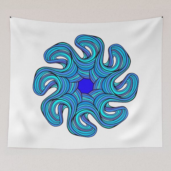 Item preview, Curvy endless wave mandala designed and sold by DaveDanchuk.