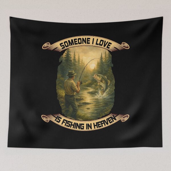 Item preview, Gone Fishing in Heaven Memorial Tee designed and sold by TinaMDedrick.