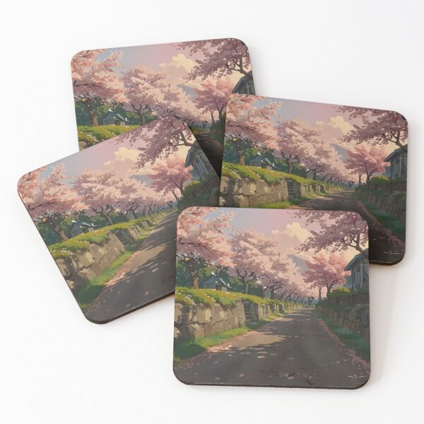 Item preview, Sakura Breeze Lane Ghibli cherry blossom art designed and sold by Glitchart66.