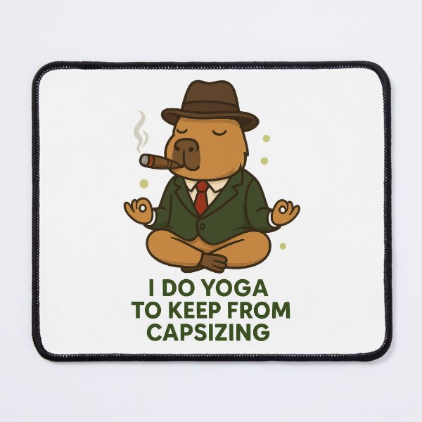 Item preview, Capybara Gangster Zen – Funny Smoking Meditation designed and sold by RetroPop23.
