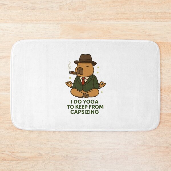 Item preview, Capybara Gangster Zen – Funny Smoking Meditation  designed and sold by RetroPop23.