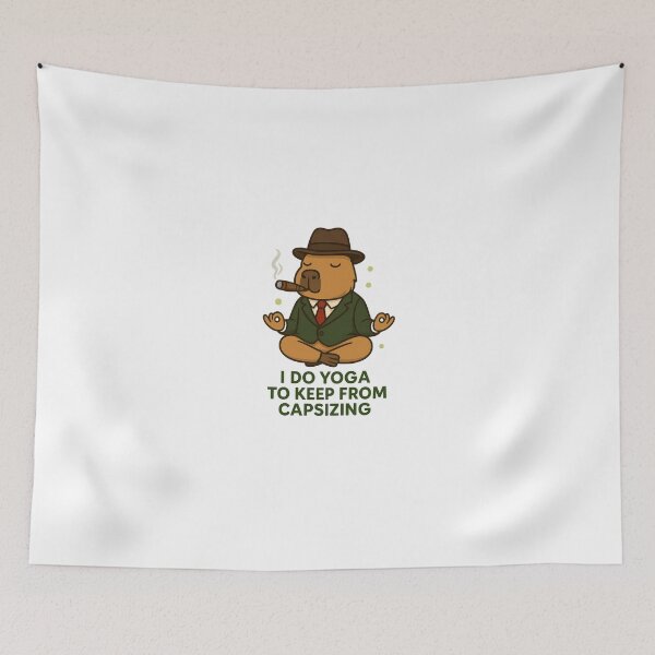 Item preview, Capybara Gangster Zen – Funny Smoking Meditation  designed and sold by RetroPop23.