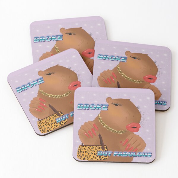 Item preview, Broke but fabulous capybara designed and sold by Sara-Pantone.