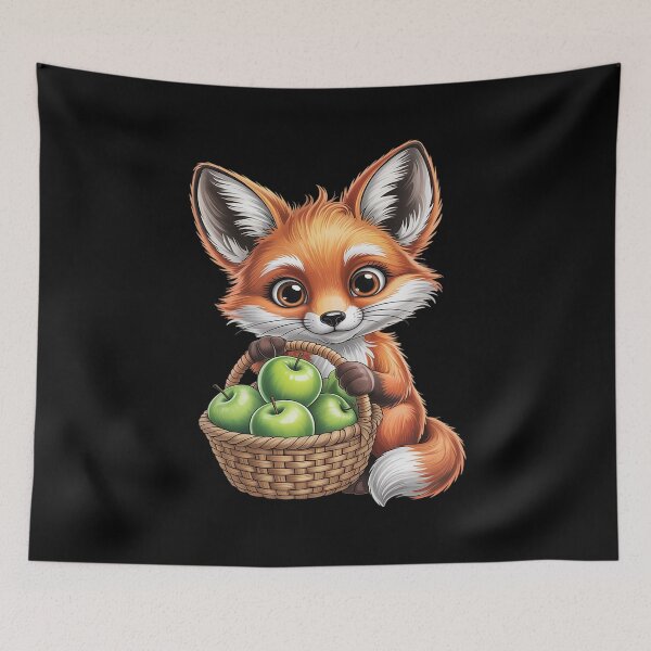 Item preview, Lime Fennec Fox Animal Print Watercolor Fruit Animal Lovers designed and sold by velltoons.