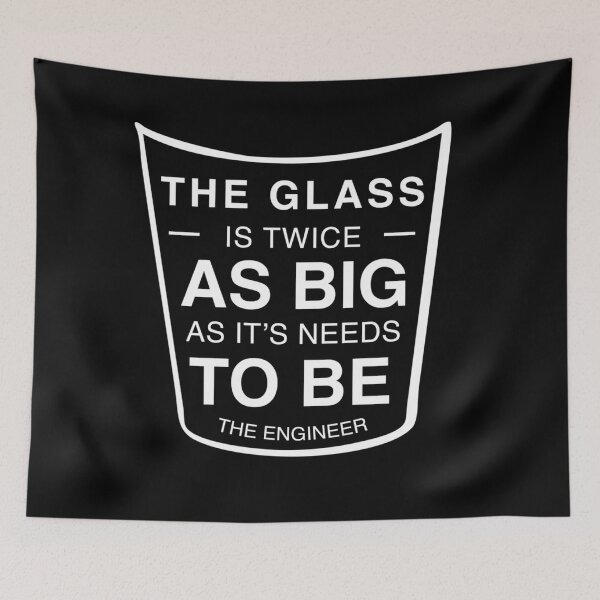 Item preview, The Glass Is Twice As Big As It Needs To Be designed and sold by OvxVosi4S30.