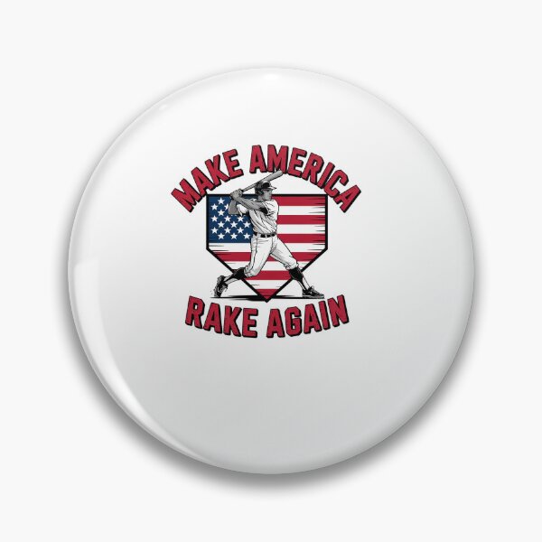 Item preview, Make America Rake Again Baseball American Flag Hitting designed and sold by MinaReinger.