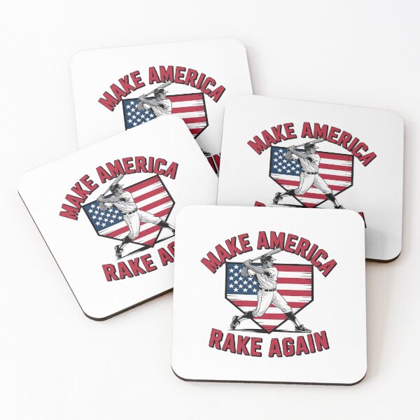 Item preview, Make America Rake Again Baseball American Flag Hitting designed and sold by MinaReinger.