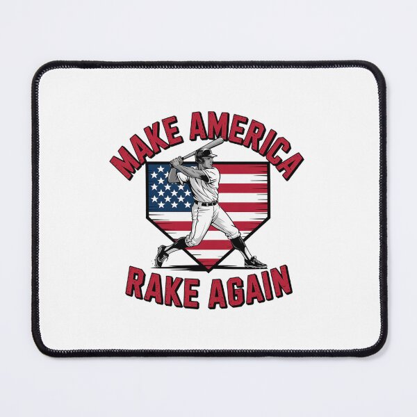 Item preview, Make America Rake Again Baseball American Flag Hitting designed and sold by MinaReinger.