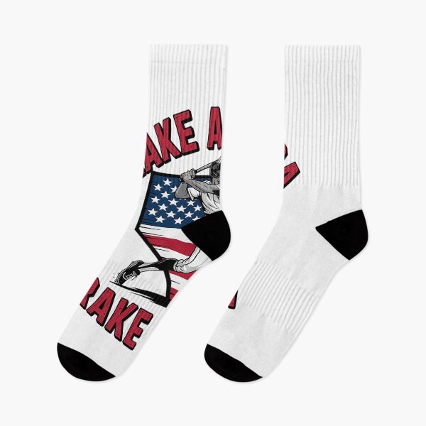 Item preview, Make America Rake Again Baseball American Flag Hitting designed and sold by MinaReinger.