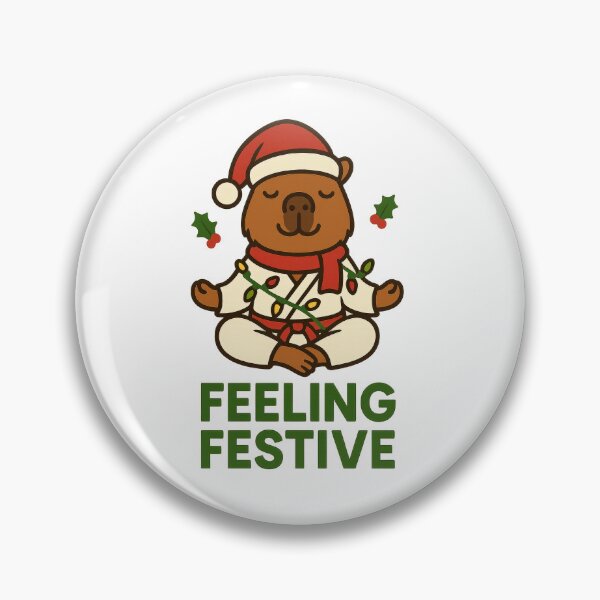 Item preview, Capybara Christmas Zen – Funny Holiday Meditation  designed and sold by RetroPop23.